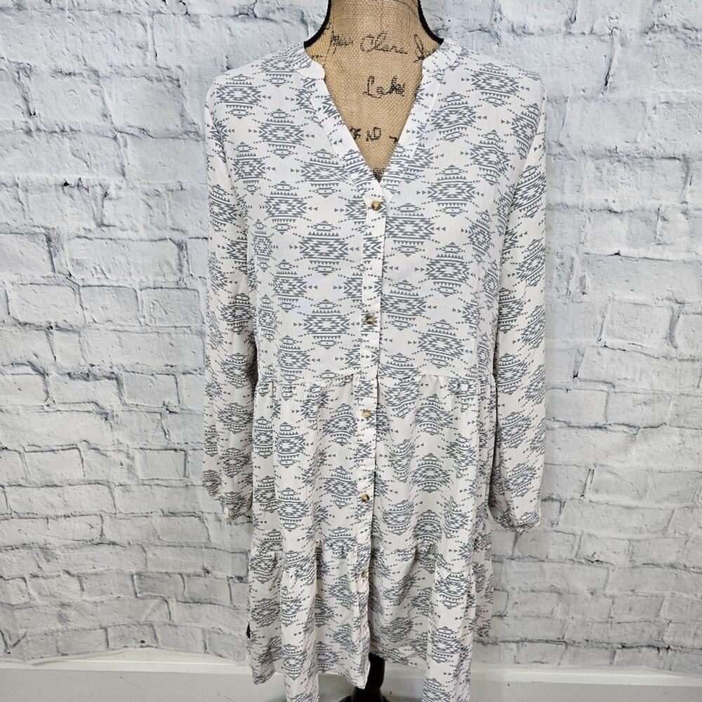 Simply southern dress Sz L long sleeve button down A29